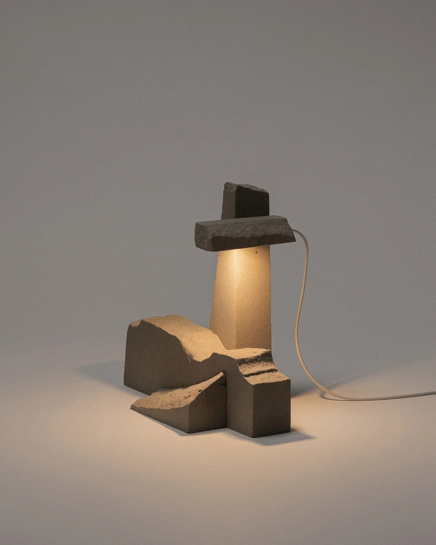 Berea Sandstone Lamp by design studio HB-AS for LEIBAL